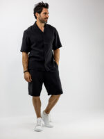 Βερμούδα Regular Fit & Πουκάμισο Regular Fit Μαύρο