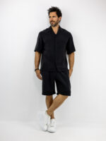 Βερμούδα Regular Fit & Πουκάμισο Regular Fit Μαύρο