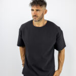 T-Shirt Oversized Μονόχρωμο Μαύρο