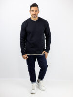 Μπλούζα Πλεκτή Καλαμπόκι Slim Fit Μαύρη