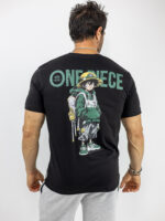 T-Shirt Regular Fit & Στάμπα Πίσω One Peace Μαύρο