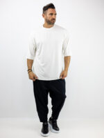 T-Shirt Oversized Μονόχρωμο Λευκό