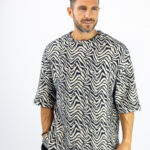 T-Shirt Oversized Ασπρο/Μαύρο