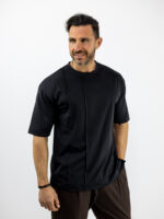 T-Shirt Oversized Μονόχρωμο Μαύρο