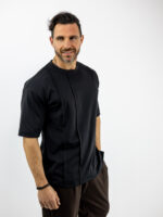 T-Shirt Oversized Μονόχρωμο Μαύρο