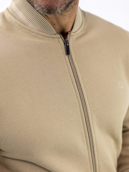 Ζακέτα Regular Fit Μονόχρωμη Μπέζ