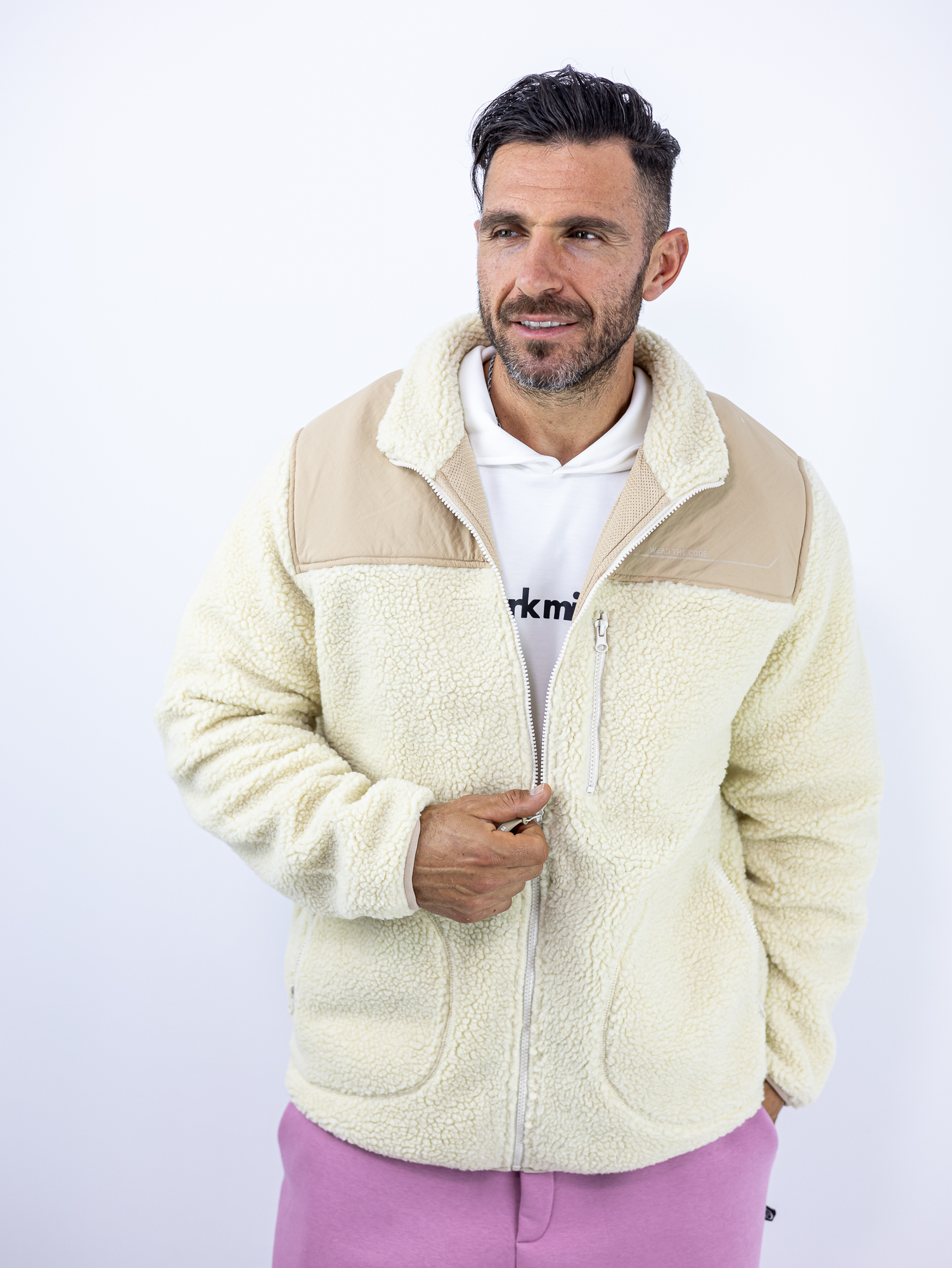 ZAKETA_INDIGODE_120132_MPEZ_01.jpg Ζακέτα Fleece Regular Fit Μπέζ
