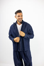 Jean Ζακέτα Oversized Μπλέ