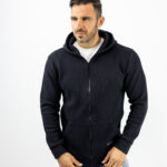 Ζακέτα Regular Fit Καλαμπόκι & Κουκούλα Μαύρη