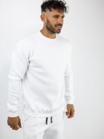 Φούτερ Μονόχρωμο Regular Fit Λευκό