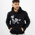 Φούτερ Luffy Regular Fit με κουκούλα Μαύρο