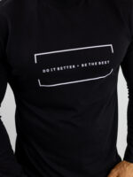 Μπλούζα Regular Fit Do it better Μακό Μαύρο