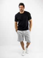 Βερμούδα Regular Fit Γκρί Ανοιχτό