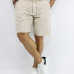 Βερμούδα Λινή Regular Fit Μπέζ