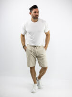 Βερμούδα Λινή Regular Fit Μπέζ