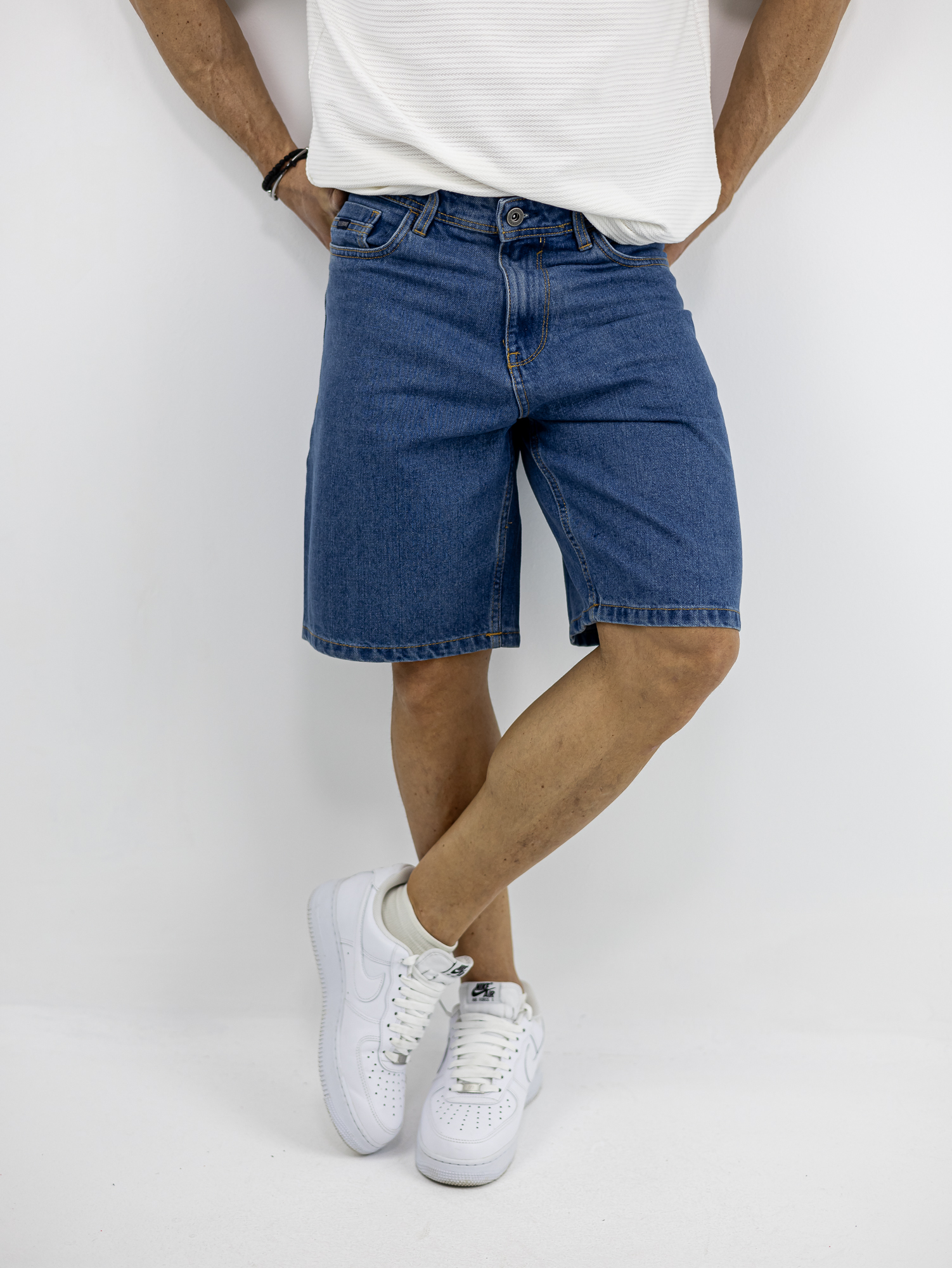 BERMOUDA_MARCUS_130131_MPLE_01.jpg Βερμούδα Jean Regular Fit Μπλέ