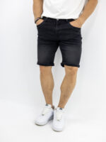 Jean Βερμούδα Regular Fit Μαύρη