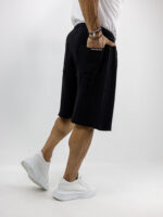 Βερμούδα Λινή Oversized & Πιέτα Μαύρη