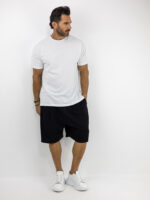Βερμούδα Λινή Oversized & Πιέτα Μαύρη