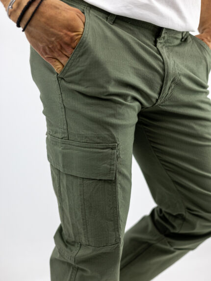 Παντελόνι Cargo Regular Fit Λαδί