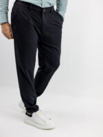 Πάντελονι Chinos Regular fit & Λάστιχο Πίσω Μαύρο