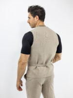 Γιλέκο Lino Regular Fit Μπέζ