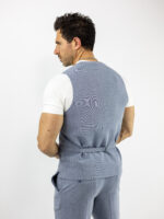 Γιλέκο Lino Regular Fit Σιέλ