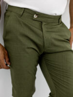 Παντελόνι Jogger Loose Fit Μονόχρωμο Λαδί