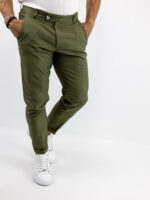 Παντελόνι Jogger Loose Fit Μονόχρωμο Λαδί