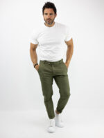 Παντελόνι Jogger Loose Fit Μονόχρωμο Λαδί