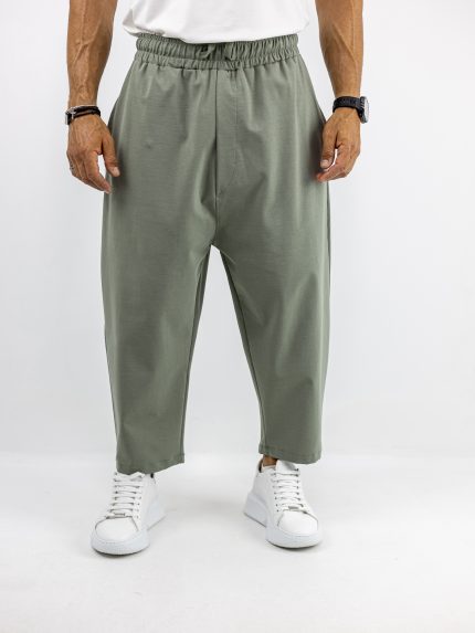 Πάντελονι Oversized Japanese Λαδί