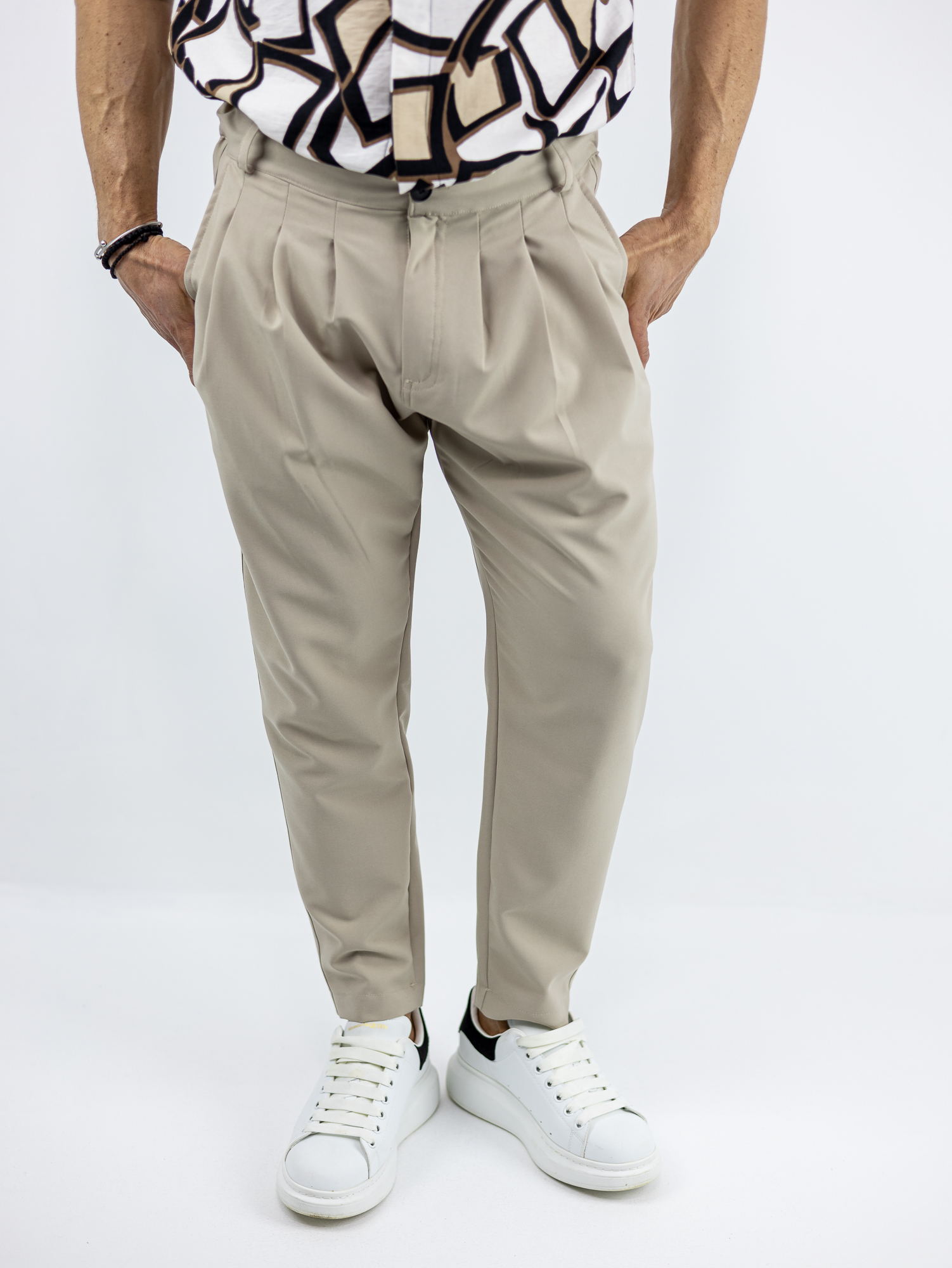 JOGGER_TWINBLACK_130186_MPEZ_01-1.jpg Παντελόνι Jogger Loose Fit & Λάστιχο Πίσω Μπέζ