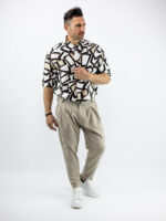 Παντελόνι Jogger Loose Fit & Λάστιχο Πίσω Μπέζ