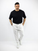 Jean Παντελόνι Jogger Loose Fit Λεύκο