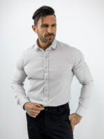 Πουκάμισο Slim Fit - Στενή Γραμμή Μπέζ