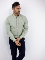Πουκάμισο Μάο Slim Fit - Στενή Γραμμή Μέντα