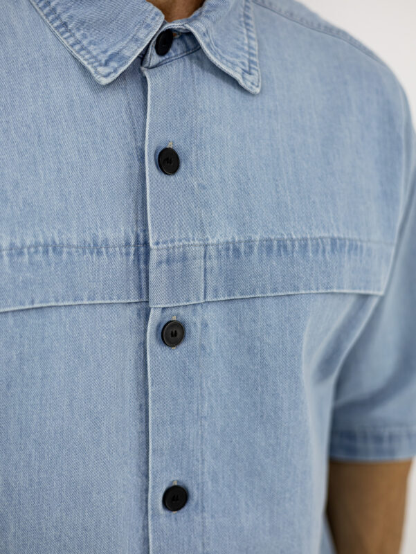 Jean Πουκάμισο Oversized Σιέλ
