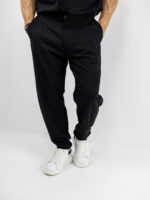 Παντελόνι Jogger Loose Fit Με Λάστιχο Πίσω & Πουκάμισο Regular Fit Μαύρο