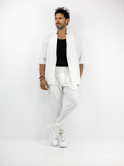 Παντελόνι Chinos Regular Fit & Σακάκι Regular Fit Λευκό