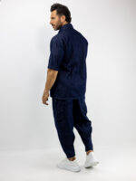 Jean Παντελόνι Cargo Balloon & Jean Πουκάμισο Oversized Μπλέ