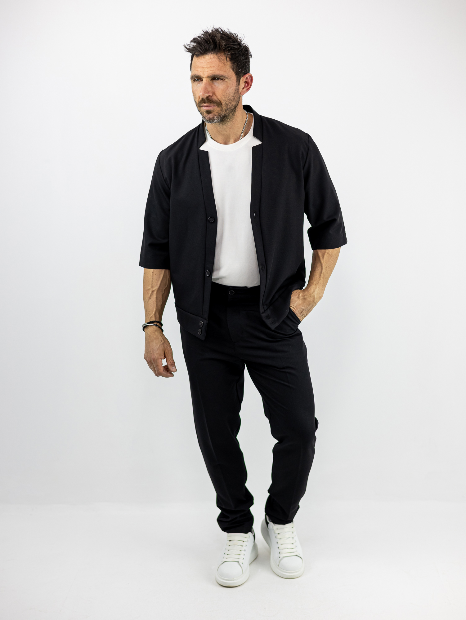 SET_VITTORIO_130223_MAURO_01-1.jpg Παντελόνι Jogger Loose Fit & Σακάκι Overshirt Μαύρο