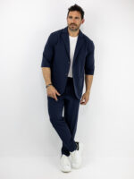 Παντελόνι Jogger Loose Fit & Σακάκι Overshirt Μπλέ