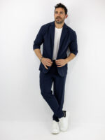 Παντελόνι Jogger Loose Fit & Σακάκι Overshirt Μπλέ