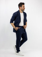 Παντελόνι Jogger Loose Fit & Σακάκι Overshirt Μπλέ