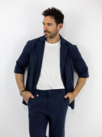Παντελόνι Jogger Loose Fit & Σακάκι Overshirt Μπλέ
