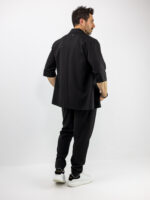 Παντελόνι Jogger Loose Fit & Σακάκι Overshirt Μαύρο