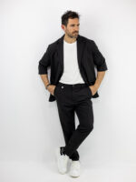 Παντελόνι Jogger Loose Fit & Σακάκι Overshirt Μαύρο