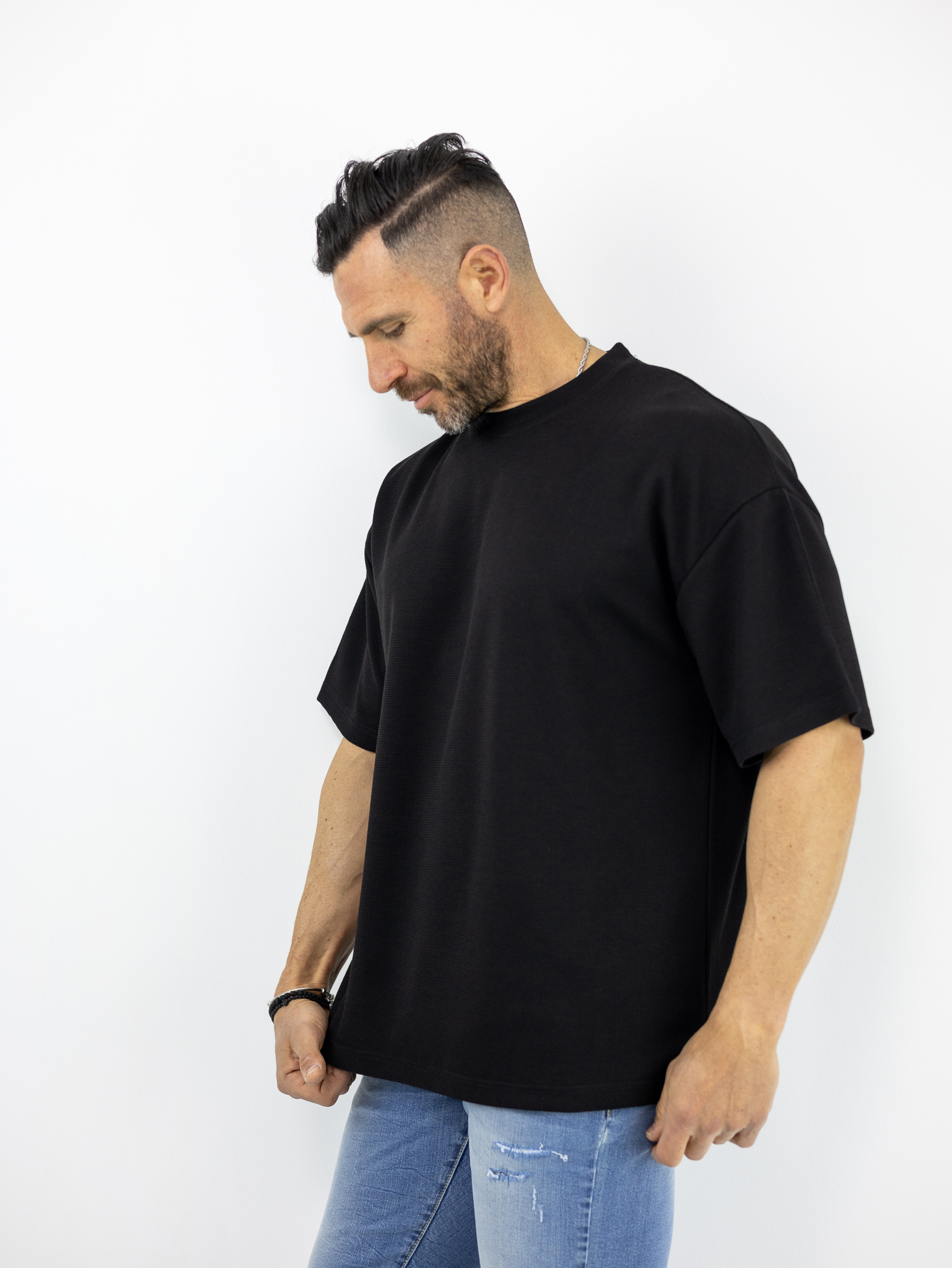 TSHIRT_COTTON4ALL_130046_MAURO_01.jpg T-Shirt Oversized Καλαμπόκι Μαύρο