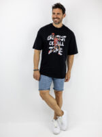 T-Shirt Regular Fit Basket Μαύρο