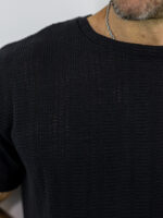T-Shirt Regular Fit Μονόχρωμο Μαύρο